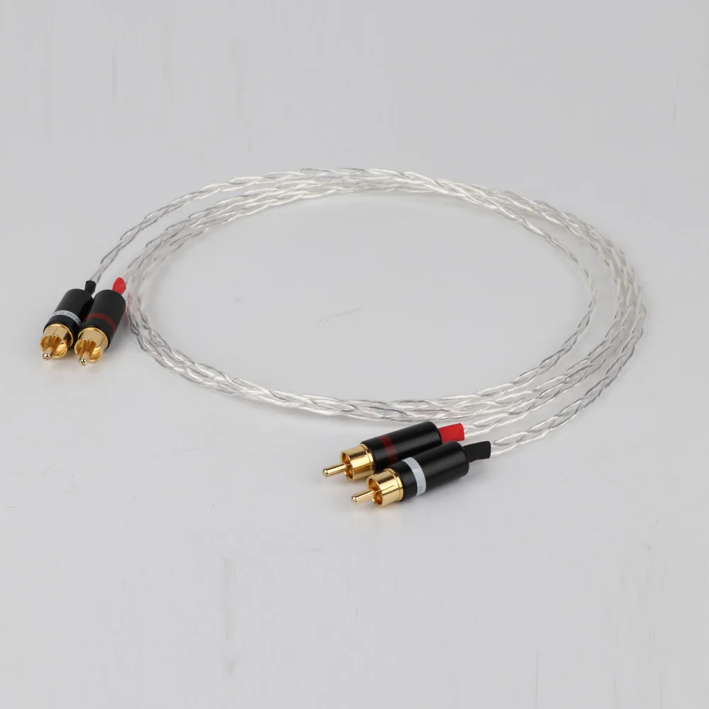 Hi-end 3AG Single Crystal Silver audio cable Hifi RCA to RCA interconnect cable with Gold plated plug for Amplifier CD player
Hi-end 3AG Single Crystal Silver audio cable Hifi RCA to RCA interconnect cable with Gold plated plug for Amplifier CD player