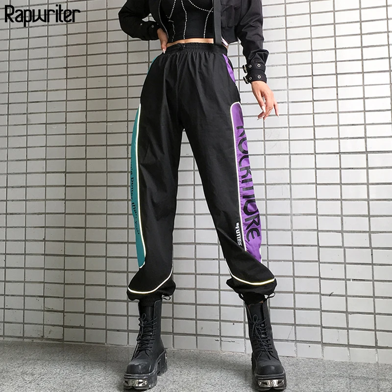 Rapwriter Fashion Panelled Letter Reflective Pants Women 2019 Casual Stretch High Waist Streetwear Cargo Jogger Trousers Black
Rapwriter Fashion Panelled Letter Reflective Pants Women 2019 Casual Stretch High Waist Streetwear Cargo Jogger Trousers Black