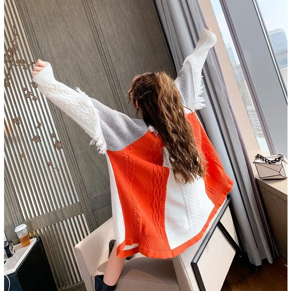 Knitted Cardigan Jacket Women's lazy style new loose medium length sweater
Knitted Cardigan Jacket Women's lazy style new loose medium length sweater