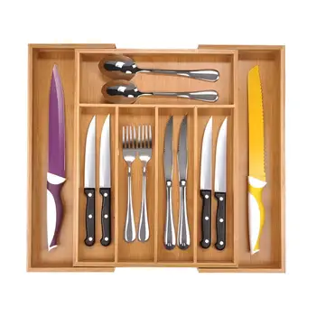 7-grids Multifunctional Kitchen High Quality Retractable Bamboo Drawer Organizer Storage Box for Kitchen Tableware Cutler
7-grids Multifunctional Kitchen High Quality Retractable Bamboo Drawer Organizer Storage Box for Kitchen Tableware Cutler