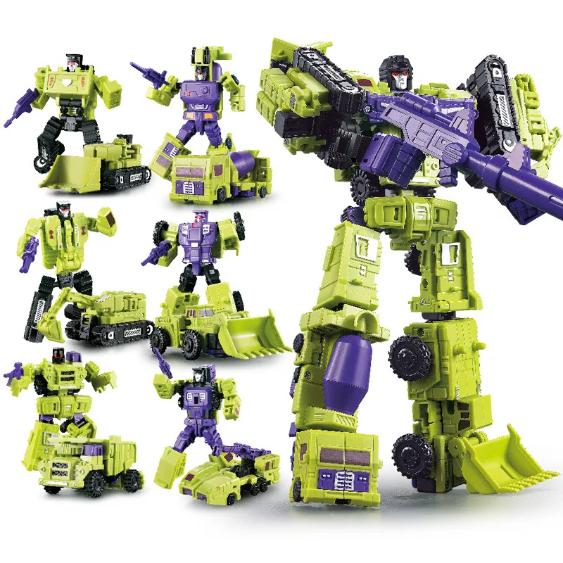6 IN 1 Set DX9 Transformation Devastator G1 Robot Alloy Metal Engineering Truck Model KO Action Figure Movie Anime Children Toys
6 IN 1 Set DX9 Transformation Devastator G1 Robot Alloy Metal Engineering Truck Model KO Action Figure Movie Anime Children Toys
