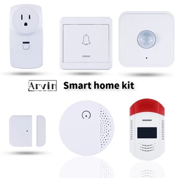 Wireless Door Magnet Sensor Detector Fire Protection Smoke Detector GSM Security Alarm System APP Control Burglar Alarm System
Wireless Door Magnet Sensor Detector Fire Protection Smoke Detector GSM Security Alarm System APP Control Burglar Alarm System