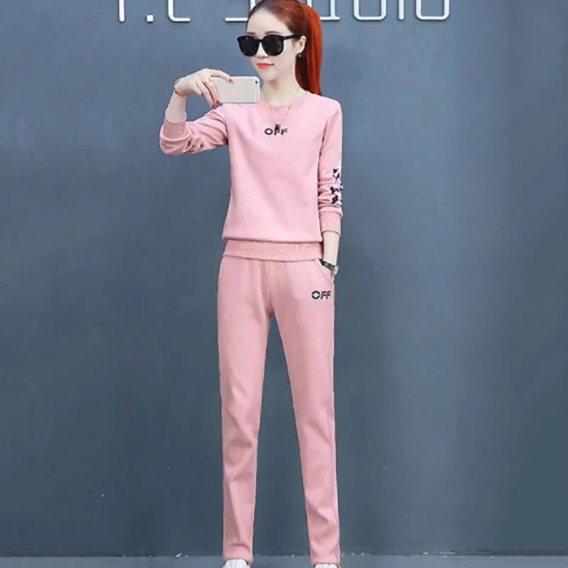 2019 Long Sleeve T-shirt Tops And Pocket Full Pants Set Spring Tracksuits Women Two Piece Set Suits Casual 2pcs Outfits
2019 Long Sleeve T-shirt Tops And Pocket Full Pants Set Spring Tracksuits Women Two Piece Set Suits Casual 2pcs Outfits