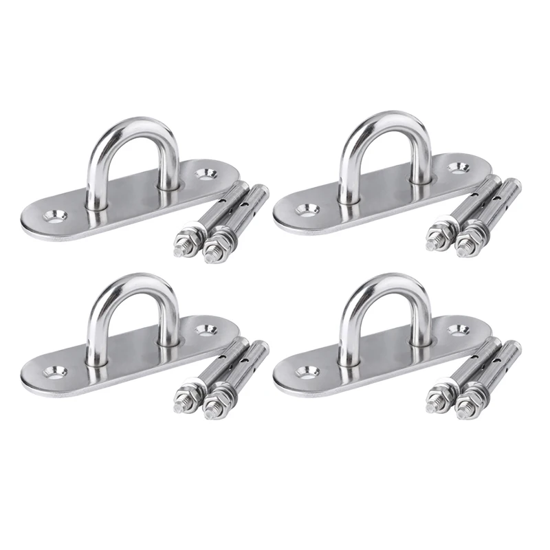 HOT-4Pcs 9Mm Stainless Steel Ceiling Hook Oblong Pad Eye Plate,Marine Hardware Staple Hook Loop (8 Expansion Screw Included)
HOT-4Pcs 9Mm Stainless Steel Ceiling Hook Oblong Pad Eye Plate,Marine Hardware Staple Hook Loop (8 Expansion Screw Included)