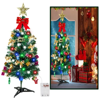60CM Mini Desktop Christmas Tree With 30Leds RGB Light Strip Star Bells Pine Hanging Ornaments Christmas Gift Toys For Child
60CM Mini Desktop Christmas Tree With 30Leds RGB Light Strip Star Bells Pine Hanging Ornaments Christmas Gift Toys For Child