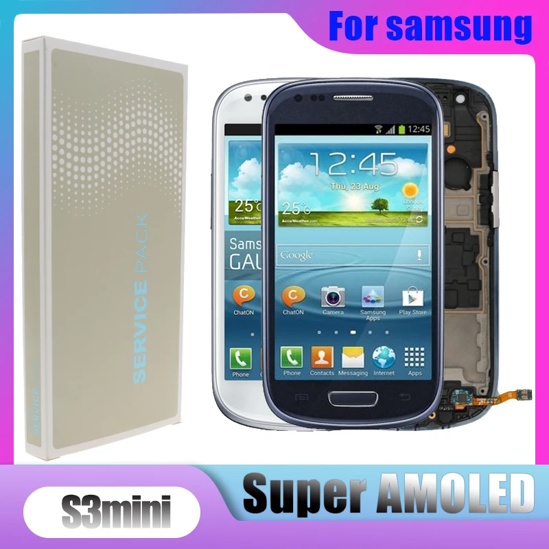 4 0 "Оригинальный Super AMOLED ЖК дисплей для SAMSUNG Galaxy S3 Mini i8190 GT i8195 i8200 сенсорный экран