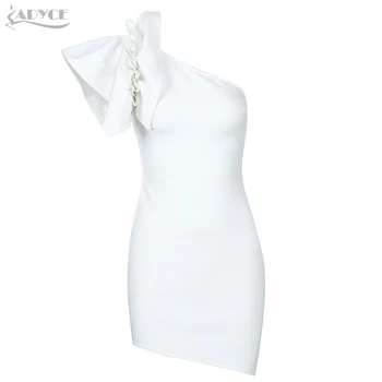 New Summer White Sexy Fashion Celebrity Party Bandage Dress Women Elegant One Shoulder Flower Party Nightclub Festival Vestidos 
New Summer White Sexy Fashion Celebrity Party Bandage Dress Women Elegant One Shoulder Flower Party Nightclub Festival Vestidos