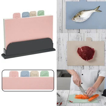4PCS/set Natural Wheat Straw Cutting Board Vegetable/Fruit/Meats/Bread Chopping Boards with Storage Base Kitchen Cooking Tool ZZ
4PCS/set Natural Wheat Straw Cutting Board Vegetable/Fruit/Meats/Bread Chopping Boards with Storage Base Kitchen Cooking Tool ZZ