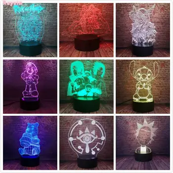 Cartoon 3D Stitch Mario Uzumaki Naruto Sasuke Rick and Morty Wow World of Warcraft 7 Colors Change Profess Night Light Xmas Gift
Cartoon 3D Stitch Mario Uzumaki Naruto Sasuke Rick and Morty Wow World of Warcraft 7 Colors Change Profess Night Light Xmas Gift