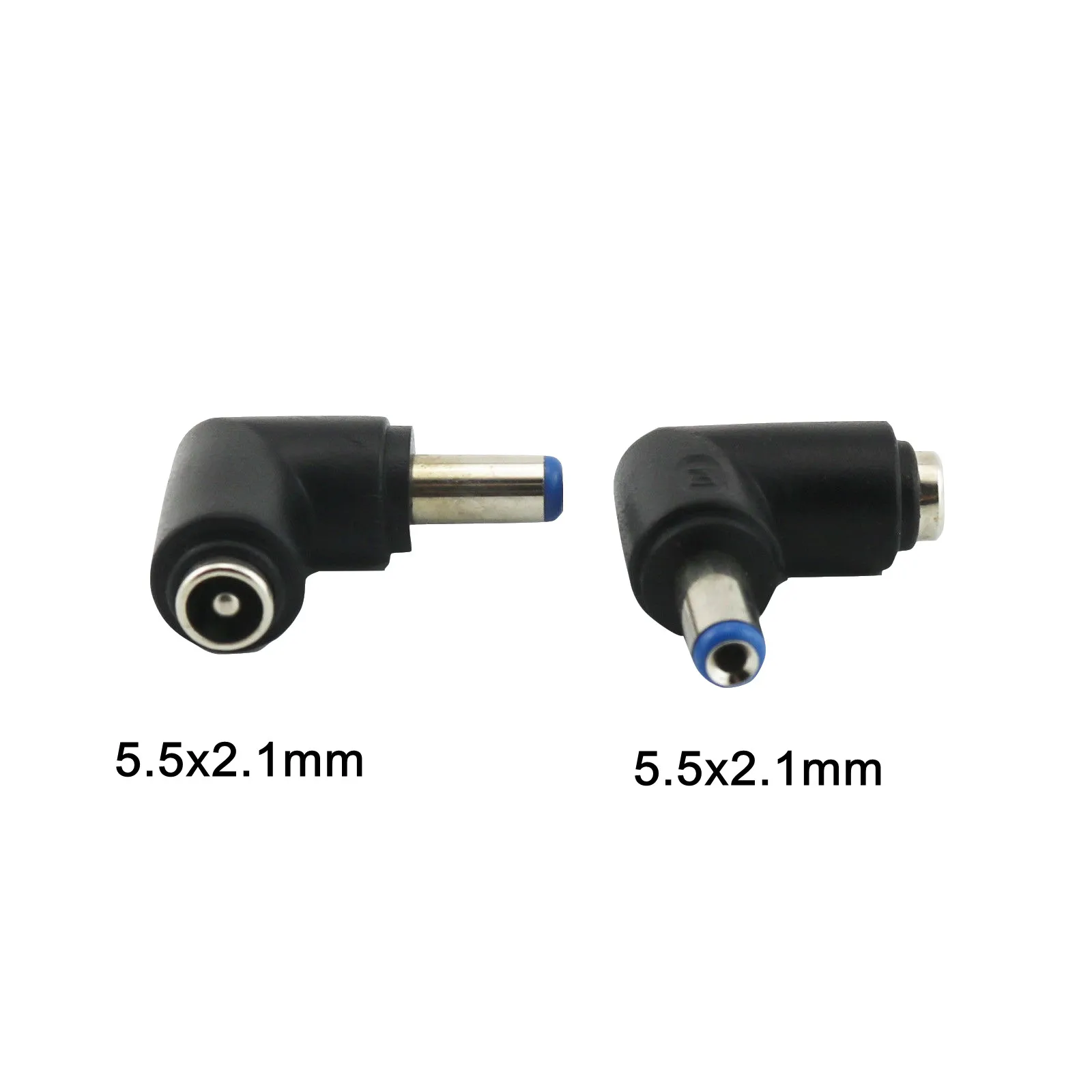 

5pcs DC 5.5mm x 2.1mm Female Jack To 5.5mm x 2.1mm Male Plug 90 Degree Right Angle Power Adapter Connector Converter