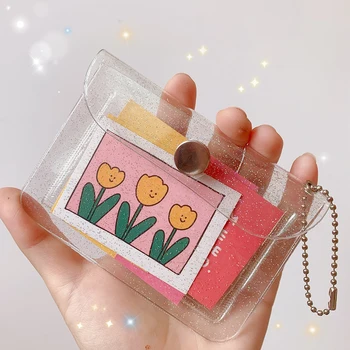 Transparent Card Case Student Portable Bus Certificate Bank Card Protective Cover Flash Powder Coin Purse
Transparent Card Case Student Portable Bus Certificate Bank Card Protective Cover Flash Powder Coin Purse