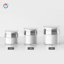 

Sheenirs 2pcs 15ml 30ML 50ml Airless Lotion Cream Sample Container 0.5/1/1.66oz White Empty Airless Cosmetic Air Pump Jar Bottle