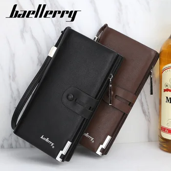 Long men's wallet large capacity Korean mobile phone bag zipper buckle clutch 
Long men's wallet large capacity Korean mobile phone bag zipper buckle clutch