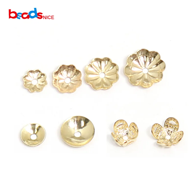 

Beadsnice ID39855smt2 Gold Filled Flower Bead Cap for Bracelet Necklace Jewelry Making Jewellery Wholesale Supply