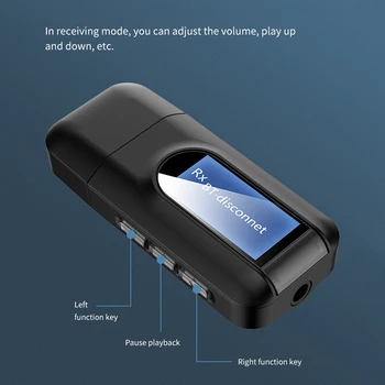 Jack 3.5 HiFi sound quality adaptador LCD screen display Wireless Bluetooth 5.0 Receiver and Transmitter 3.5 jack audio adapter
Jack 3.5 HiFi sound quality adaptador LCD screen display Wireless Bluetooth 5.0 Receiver and Transmitter 3.5 jack audio adapter