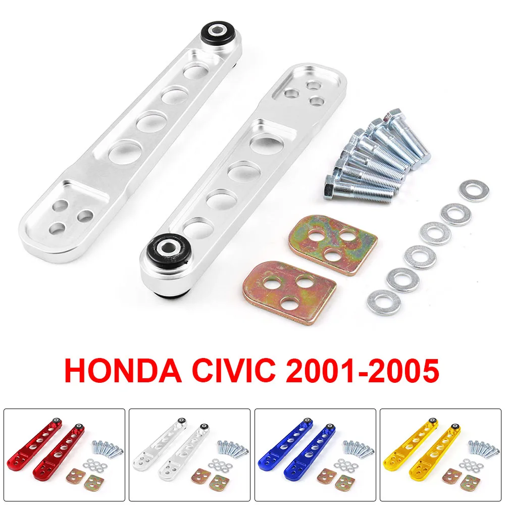 

One pair Rear Lower Control Arm Subframe Brace Tie Bar Arms ASR Kit For Honda For Honda Civic 2001-2005 ES DX LX SI EM EP3