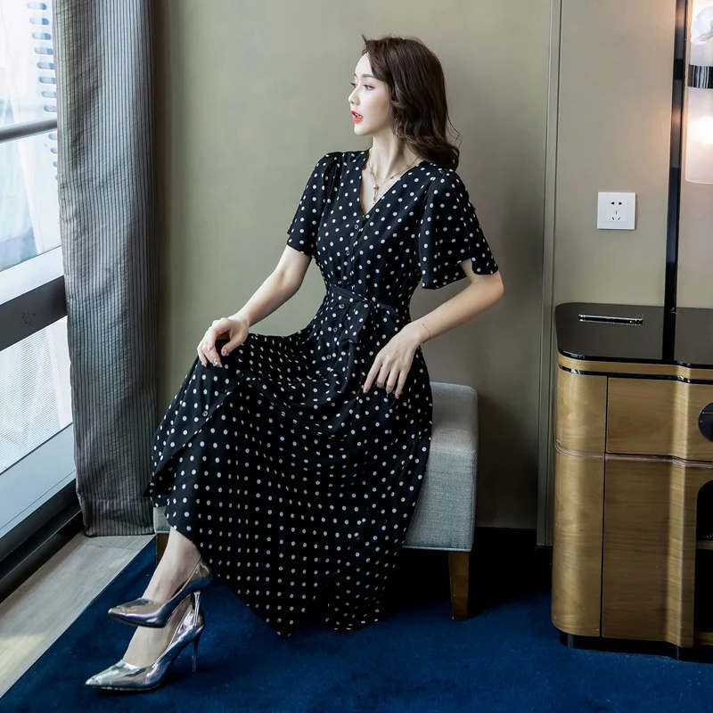 2019 Spring And Summer French Platycodon Grandiflorum Skirt Victoria Scheming Polka Dot Printed Long High-waisted Dress Fairy
2019 Spring And Summer French Platycodon Grandiflorum Skirt Victoria Scheming Polka Dot Printed Long High-waisted Dress Fairy