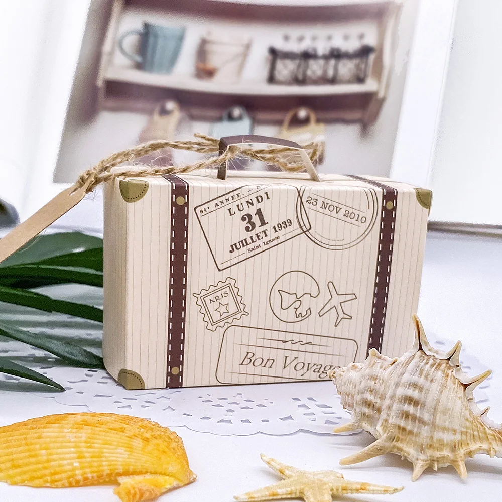 100 pcs Creative Mini Suitcase Candy Box Candy Packaging Carton Wedding Gift Box Event Party Supplies Wedding favors with Card
100 pcs Creative Mini Suitcase Candy Box Candy Packaging Carton Wedding Gift Box Event Party Supplies Wedding favors with Card