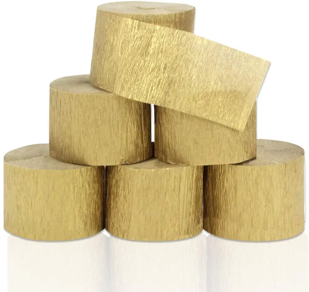 metable 82ft 6 Rolls Gold Streamers Crepe Paper Streamers for Various Birthday Party Wedding Festival Party Decorations
metable 82ft 6 Rolls Gold Streamers Crepe Paper Streamers for Various Birthday Party Wedding Festival Party Decorations