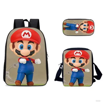 3pcs/set Cool Anime Japan Style Set School Backpack Super Mario Bros School Bag for Girl Boy Bookbag Junior Teenager Backpack
3pcs/set Cool Anime Japan Style Set School Backpack Super Mario Bros School Bag for Girl Boy Bookbag Junior Teenager Backpack