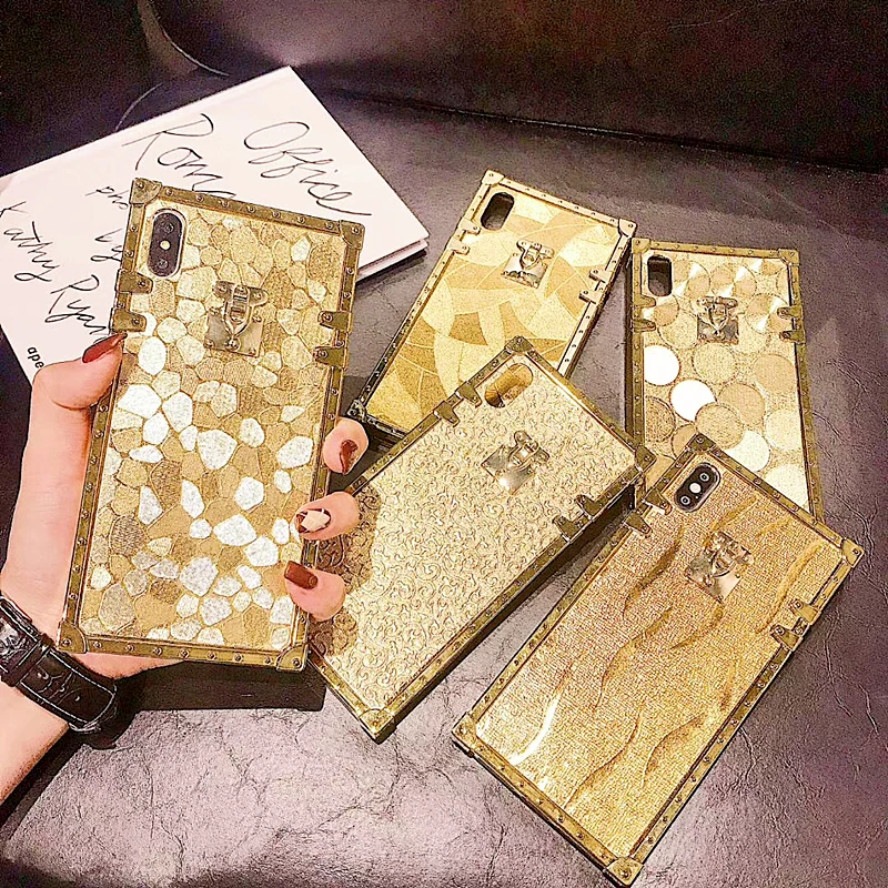 Glitter Hot 3D Luxury Square Gold Phone Case For iPhone 11Pro MAX XS MAX XR 6 7 8 Plus for Samsung NOTE 10 S10 Golden Soft Cover
Glitter Hot 3D Luxury Square Gold Phone Case For iPhone 11Pro MAX XS MAX XR 6 7 8 Plus for Samsung NOTE 10 S10 Golden Soft Cover