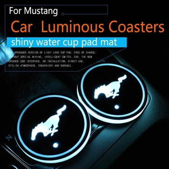 2PCS For Ford Mustang Pony Horse Logo badge Car LED Water Cup Pad Groove Mat Luminous Coasters Atmosphere Light Car Accessories
2PCS For Ford Mustang Pony Horse Logo badge Car LED Water Cup Pad Groove Mat Luminous Coasters Atmosphere Light Car Accessories