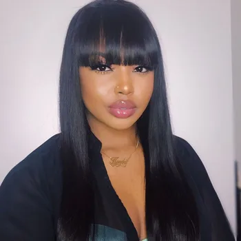 Brazilian 13X6 Deep Part Lace Front Human Hair Wigs With Bangs Straight Glueless Lace Front Wigs Bleached Knots Transparent Lace
Brazilian 13X6 Deep Part Lace Front Human Hair Wigs With Bangs Straight Glueless Lace Front Wigs Bleached Knots Transparent Lace
