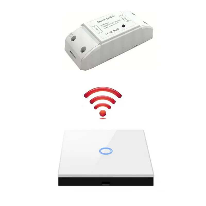 Wireless Touch Switch 433Mhz RF Relay Receiver 86 Type Glass Wall Panel Remote Control Switch Transmitter For Smart Home Lights
Wireless Touch Switch 433Mhz RF Relay Receiver 86 Type Glass Wall Panel Remote Control Switch Transmitter For Smart Home Lights