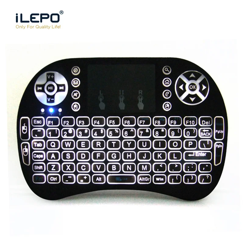 

iLEPO I8 Backlit Keyboard 2.4GHz Wireless Air Mouse RU&EN Version Mini Touchpad Handheld for Android TV Smart Box PC Notebook