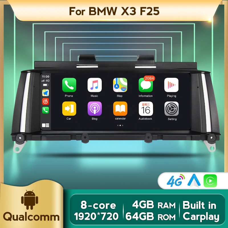 MEKEDE 8Core CPU 4G+64G Android 10 Car Multimedia Player for BMW X3 F25 X4 F26 2011-2018 Auto Radio GPS Stereo CarPlay Audio | Автомобили