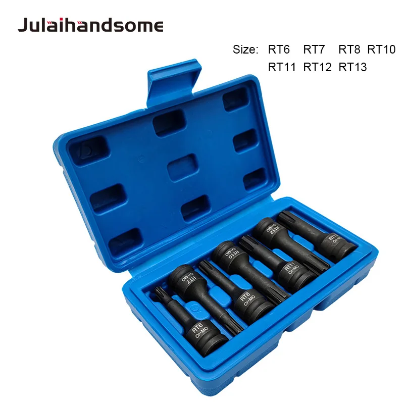 Julaihandsome 7PC 3/8" Impact Socket Set Wrench Hand Tool Set CR-MO Steel RT6 RT7 RT8 RT10 RT11 RT12 RT13
Julaihandsome 7PC 3/8" Impact Socket Set Wrench Hand Tool Set CR-MO Steel RT6 RT7 RT8 RT10 RT11 RT12 RT13