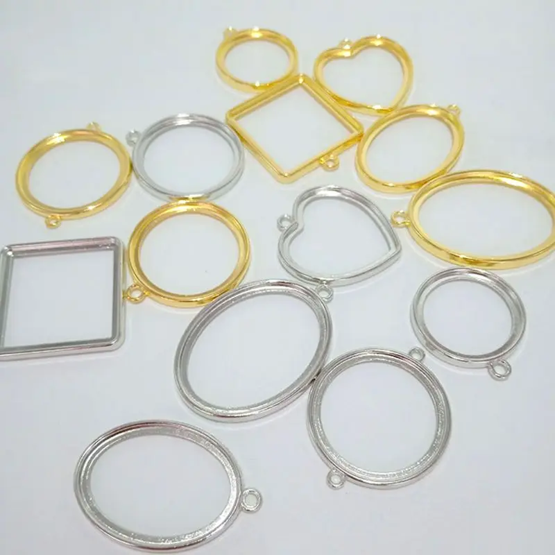 14 Pcs/set UV Empty Frame Epoxy Border Alloy Material Pendant Necklace Border Bottom Bracket Jewelry Making Accessories
14 Pcs/set UV Empty Frame Epoxy Border Alloy Material Pendant Necklace Border Bottom Bracket Jewelry Making Accessories