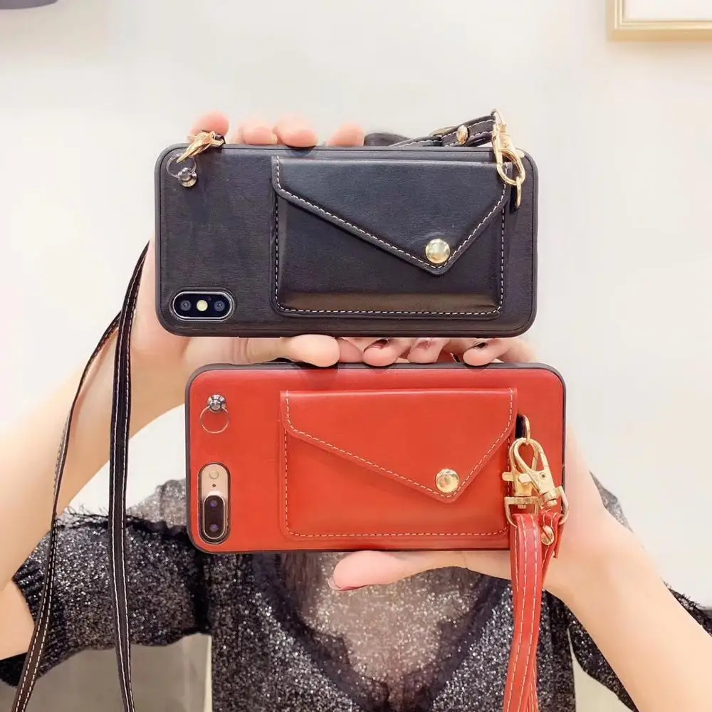 Leather Wallet Bag Case for iPhone XR XS Max 6s 7 8 Plus Phone Cover Card Slot Girl Women Shoulder Bag button Handbag Pouch
Leather Wallet Bag Case for iPhone XR XS Max 6s 7 8 Plus Phone Cover Card Slot Girl Women Shoulder Bag button Handbag Pouch