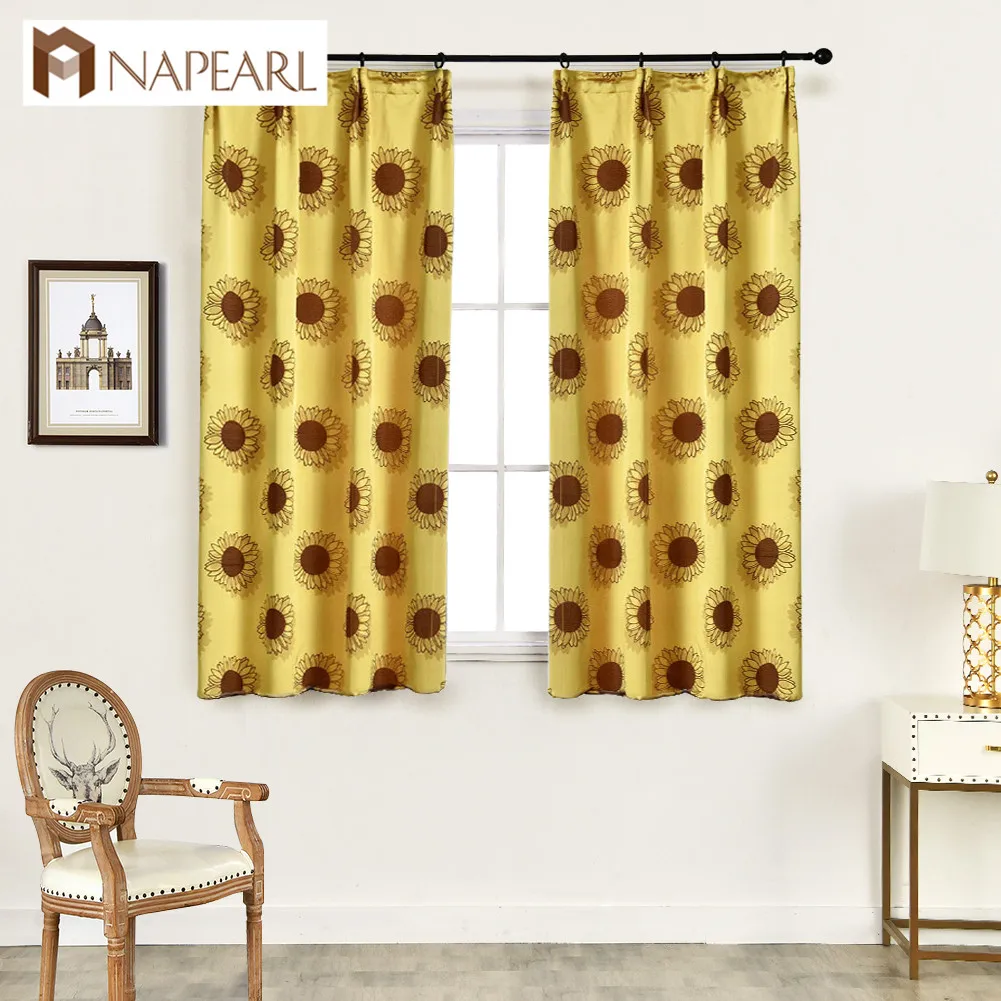 NAPEARL 1 Piece Short Curtains Kitchen Windows Decor Home Textile Sunflower Jacquard Draperies Tape Type Semi Shade Modern Match
NAPEARL 1 Piece Short Curtains Kitchen Windows Decor Home Textile Sunflower Jacquard Draperies Tape Type Semi Shade Modern Match