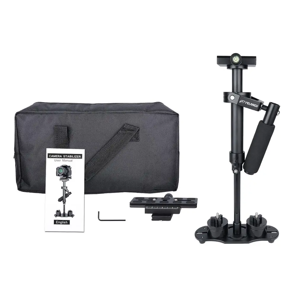 YELANGU S40N Aluminum Alloy Mini DSLR Handheld Stabilizer Steadicam for Digital Camera Video DSLR for with Quick Release Plate
YELANGU S40N Aluminum Alloy Mini DSLR Handheld Stabilizer Steadicam for Digital Camera Video DSLR for with Quick Release Plate