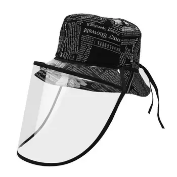New Unisex Retro Newpaper Letters Bucket Hat Full Face Protection Shield Detachable Sun Protection Anti Saliva Fisherman Cap
New Unisex Retro Newpaper Letters Bucket Hat Full Face Protection Shield Detachable Sun Protection Anti Saliva Fisherman Cap