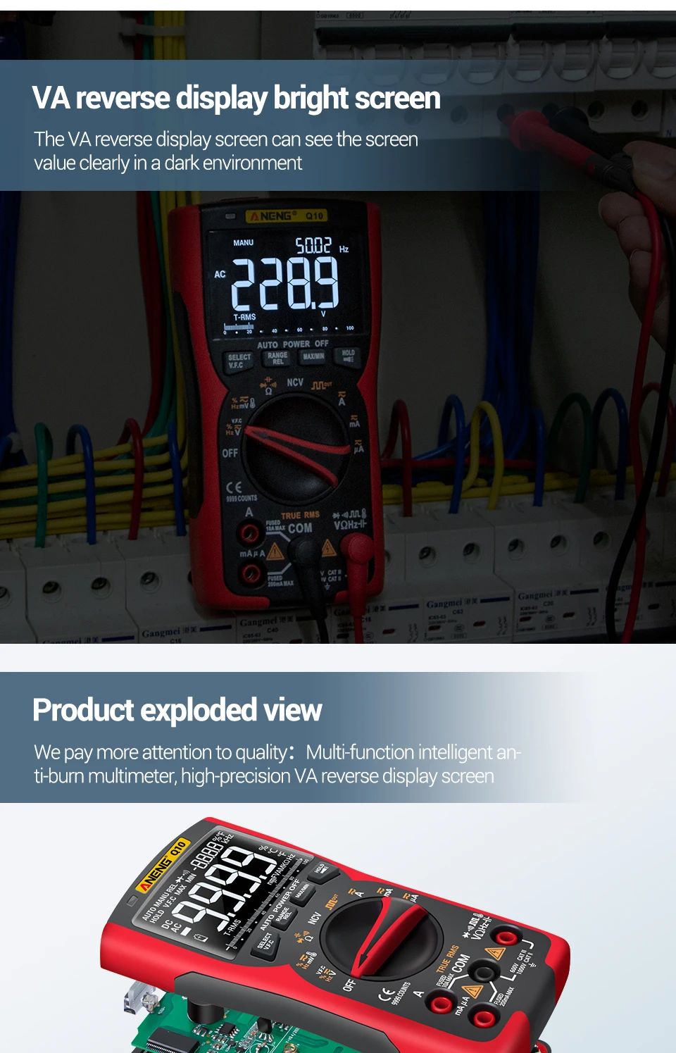 Shop Generic ANENG Q10 Digital Multimeter 9999 Professional Tester