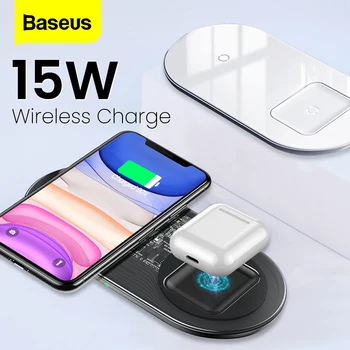 Baseus 2 in 1 Dual Qi Wireless Charger For iPhone 11 Pro Max X Airpods 15W Fast Wireless Charging Pad Induction Wirless Charger
Baseus 2 in 1 Dual Qi Wireless Charger For iPhone 11 Pro Max X Airpods 15W Fast Wireless Charging Pad Induction Wirless Charger