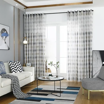 1x Modern Geometry Plaid Windows Tulle Curtains Translucent Screening Yarn Drape Home Decoration Polyester Fabric Curtain
1x Modern Geometry Plaid Windows Tulle Curtains Translucent Screening Yarn Drape Home Decoration Polyester Fabric Curtain