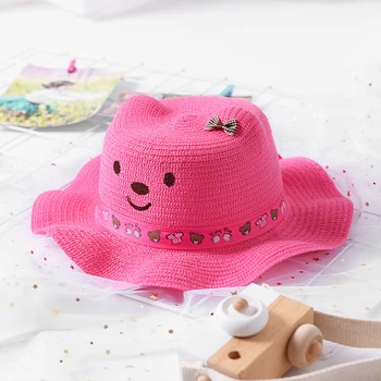 New Baby Girl Boy Straw Hat Fashion Lovely Cartoon Children Solid Floppy Bear Pattern Ears Decor Cap Summer Kids Sun Hats
New Baby Girl Boy Straw Hat Fashion Lovely Cartoon Children Solid Floppy Bear Pattern Ears Decor Cap Summer Kids Sun Hats
