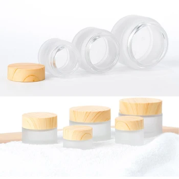 1Pcs 5g 10g 15g 30g 50g Frosted Glass Jar Skin Care Eye Cream Jars Pot Refillable Bottle Cosmetic Container With Wood Grain Lid 
1Pcs 5g 10g 15g 30g 50g Frosted Glass Jar Skin Care Eye Cream Jars Pot Refillable Bottle Cosmetic Container With Wood Grain Lid
