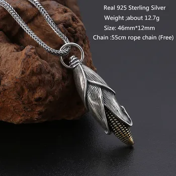 Buyee 925 Sterling Silver Unique Necklace Men Vivid Gold Corn Cereals Pendant Necklace for Women Men Fashion Rock Punk Jewelry
Buyee 925 Sterling Silver Unique Necklace Men Vivid Gold Corn Cereals Pendant Necklace for Women Men Fashion Rock Punk Jewelry