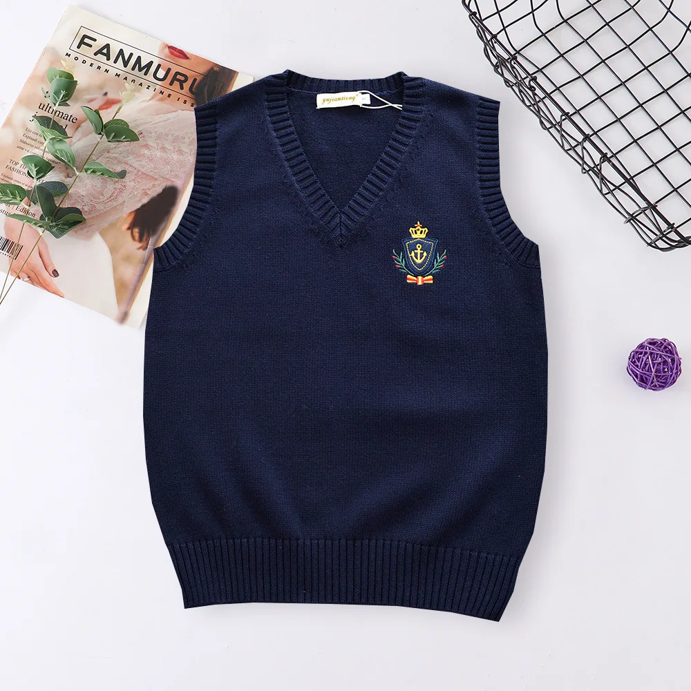 JK Sweater Vest V Neck Cute Girl Blue Knit Vest Japanese Kawaii Embroidery Pattern Chic Students Uniform School Girl Pullover
JK Sweater Vest V Neck Cute Girl Blue Knit Vest Japanese Kawaii Embroidery Pattern Chic Students Uniform School Girl Pullover