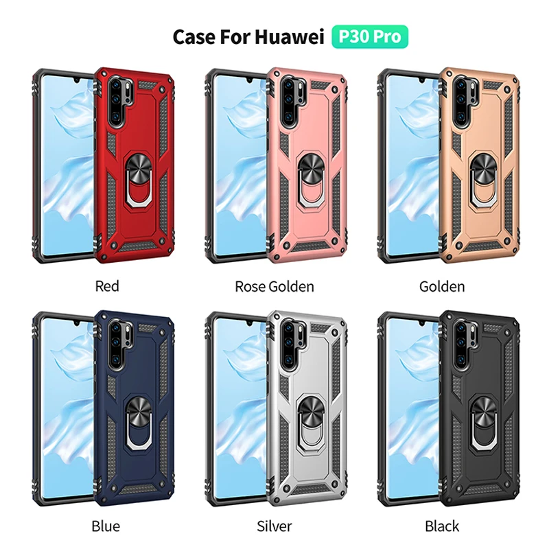 For P30 / P30lite Casing Heavy Duty Hard Shell For Huawei P30 Pro Case Stand Ring Holder Armor Phone Cases
For P30 / P30lite Casing Heavy Duty Hard Shell For Huawei P30 Pro Case Stand Ring Holder Armor Phone Cases