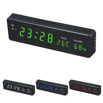 Digital Wall Clock Big LED Time Calendar Temperature Humidity Display Desk Table Clocks Electronic LED Wall Watch Decor EU Plug
Digital Wall Clock Big LED Time Calendar Temperature Humidity Display Desk Table Clocks Electronic LED Wall Watch Decor EU Plug