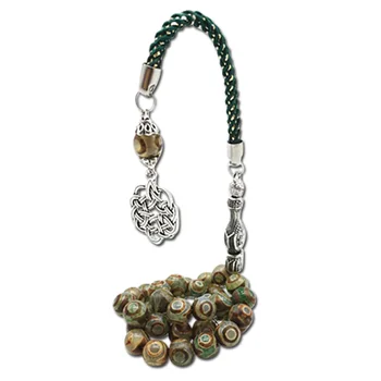 

Natural green eyes Agates stone Tasbih Muslim Islamic misbaha Gift for Eid Man bracelet 33 66 99 prayer beads stone Rosary