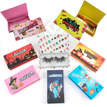 Halloween Theme Eyelashes Packaging Boxes 25mm Mink Lashes Package Box with Tray NEW Design Witch Pumpkin Ghost Lash Case
Halloween Theme Eyelashes Packaging Boxes 25mm Mink Lashes Package Box with Tray NEW Design Witch Pumpkin Ghost Lash Case
