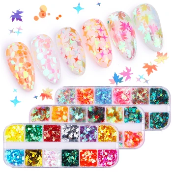 1 Box Stars Round Nail Art Sequins Maple Leaves Mixed Shapes Colorful Nail Flakes 3D Nail DIY Design Decoration Tips
1 Box Stars Round Nail Art Sequins Maple Leaves Mixed Shapes Colorful Nail Flakes 3D Nail DIY Design Decoration Tips