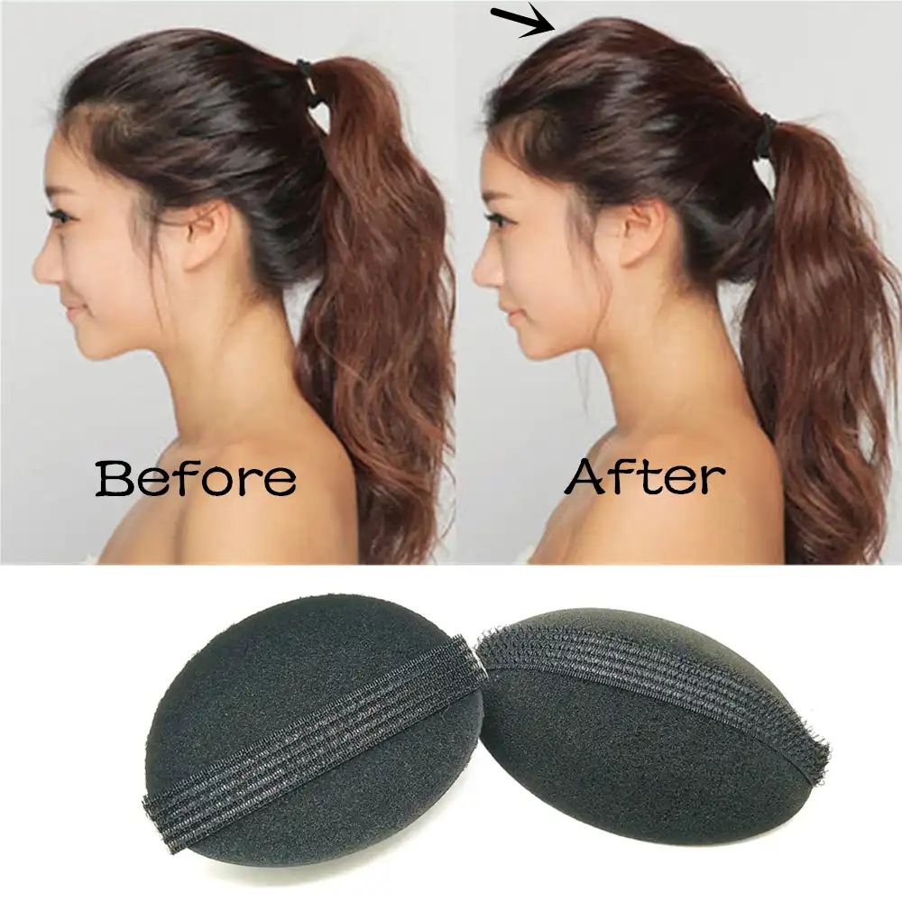 2pcs Set Hair Bump Tool Sponge Hair Maker With Velcro Tape