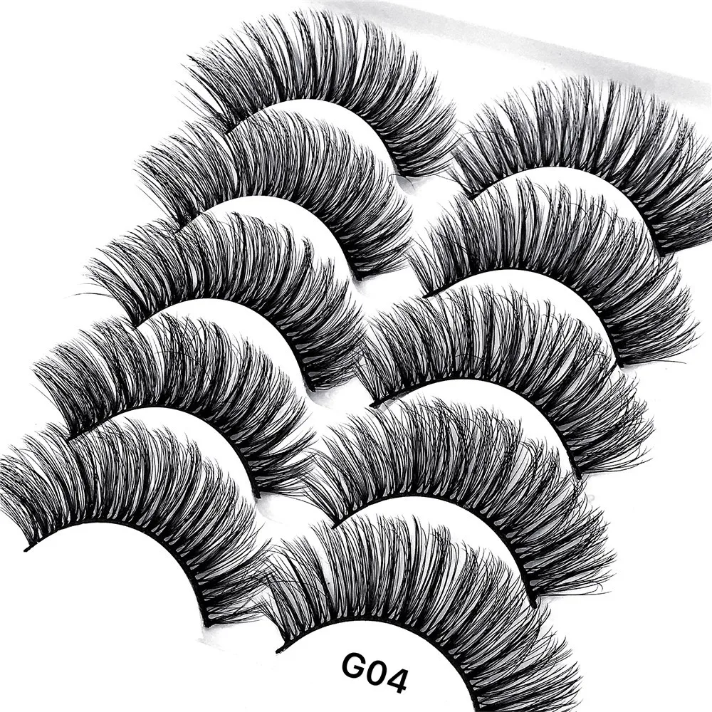 High Quality Faux Mink Eyelashes False Eyelashes 5pairs Handmade Natural Thick 3d Mink Lashes Makeup Eyelash Extension Supplies
High Quality Faux Mink Eyelashes False Eyelashes 5pairs Handmade Natural Thick 3d Mink Lashes Makeup Eyelash Extension Supplies